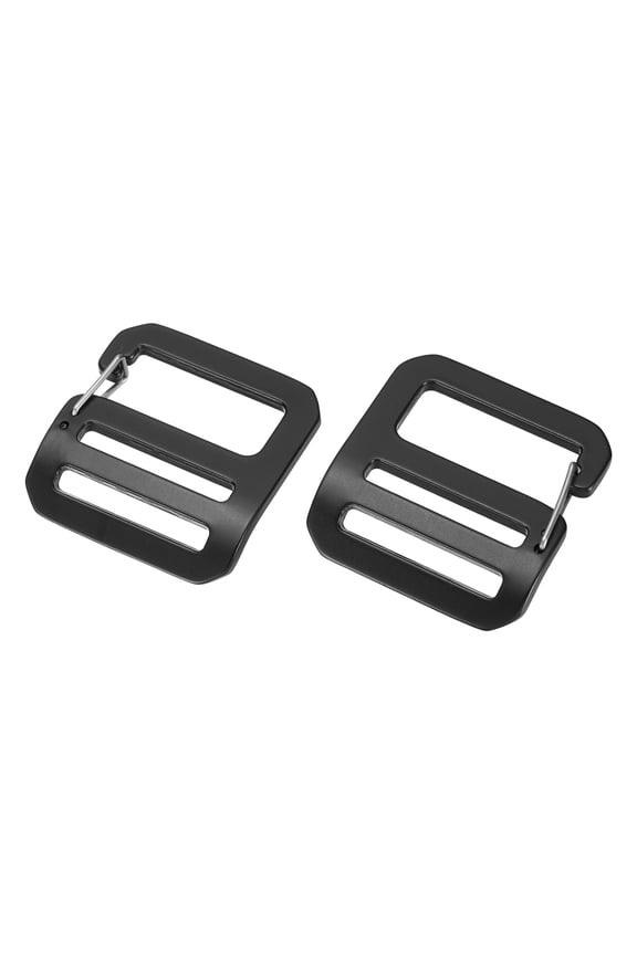 g Hook Buckle 2Pcs 1.3" ID with Adjustable Spring Door Oxide Black 1Pair(Left+Right) Alloy Webbing Buckle for Outdoor Camping Belt G-Clip Backpack Strap DIY Accessories