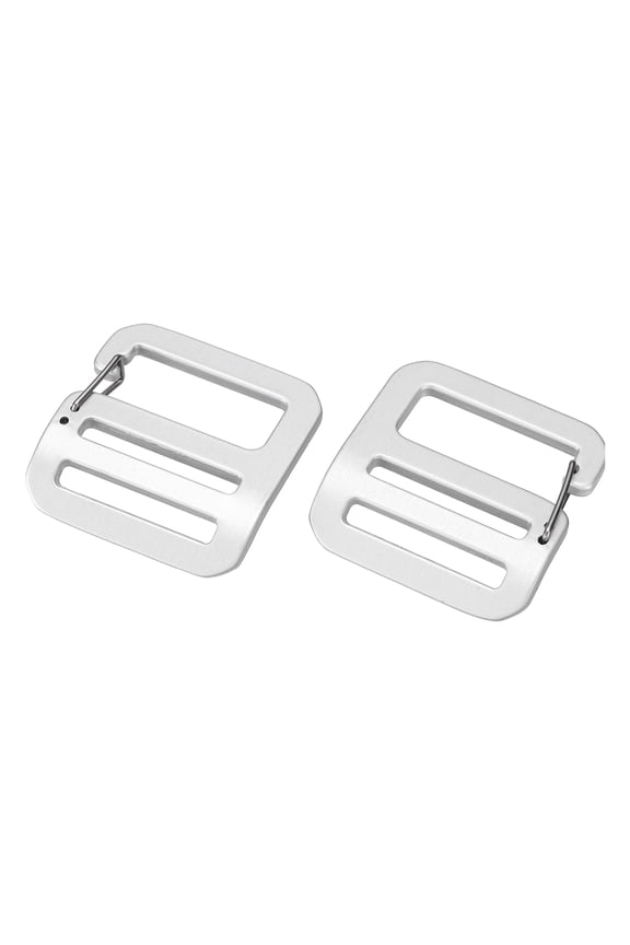 g Hook Buckle 2Pcs 1.3" ID with Adjustable Spring Door White 1Pair(Left+Right) Alloy Webbing Buckle for Outdoor Camping Belt G-Clip Backpack Strap DIY Accessories