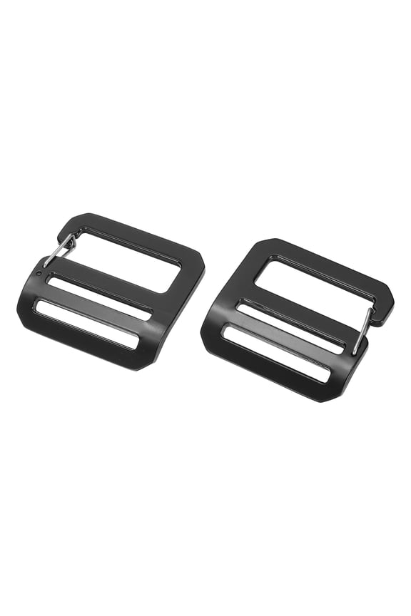 g Hook Buckle 2Pcs 1.5" ID with Adjustable Spring Door Black 1Pair(Left+Right) Alloy Webbing Buckle for Outdoor Camping Belt G-Clip Backpack Strap DIY Accessories