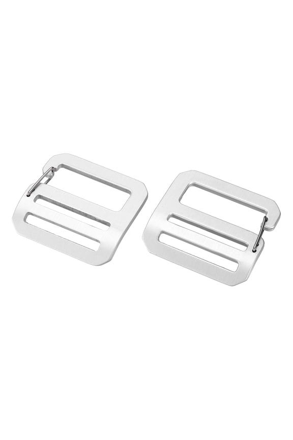 g Hook Buckle 2Pcs 1.5" ID with Adjustable Spring Door White 1Pair(Left+Right) Alloy Webbing Buckle for Outdoor Camping Belt G-Clip Backpack Strap DIY Accessories