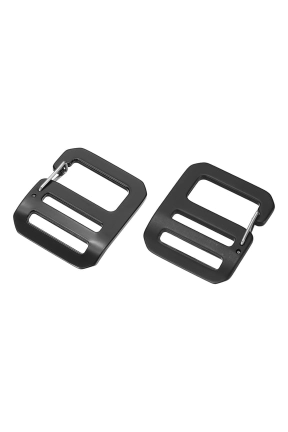 g Hook Buckle 2Pcs 1" ID with Adjustable Spring Door Oxide Black 1Pair(Left+Right) Alloy Webbing Buckle for Outdoor Camping Belt G-Clip Backpack Strap DIY Accessories