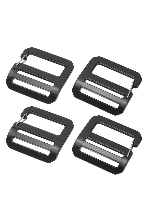 g Hook Buckle 4Pcs 1.5" ID with Adjustable Spring Door Black 2Pair(Left+Right) Alloy Webbing Buckle for Outdoor Camping Belt G-Clip Backpack Strap DIY Accessories