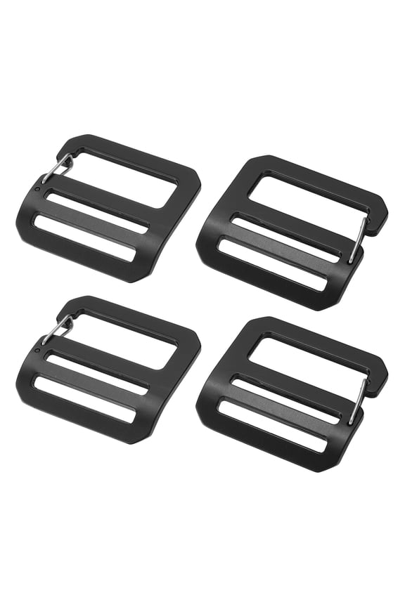 g Hook Buckle 4Pcs 1.5" ID with Adjustable Spring Door Oxide Black 2Pair(Left+Right) Alloy Webbing Buckle for Outdoor Camping Belt G-Clip Backpack Strap DIY Accessories