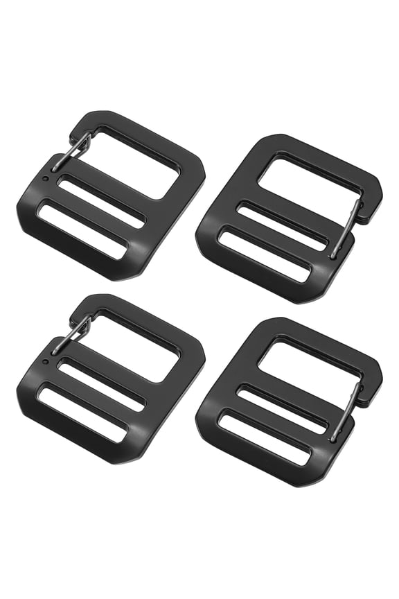g Hook Buckle 4Pcs 1" ID with Adjustable Spring Door Black 2Pair(Left+Right) Alloy Webbing Buckle for Outdoor Camping Belt G-Clip Backpack Strap DIY Accessories