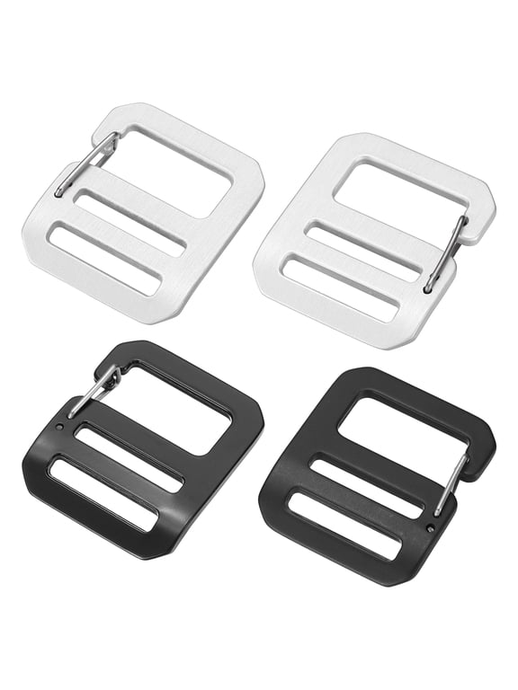 g Hook Buckle 4Pcs 1" ID with Adjustable Spring Door Black/Oxide Black 2Pair(Left+Right) Alloy Webbing Buckle for Outdoor Camping Belt G-Clip Backpack Strap DIY Accessories