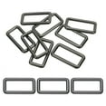 thumbnail image 1 of Uxcell lat Metal Rectangle Rings 1-1/2" / 38mm, 8 Pcs Square Loop Webbing Belt Buckle for Strap Keeper Black, 1 of 6