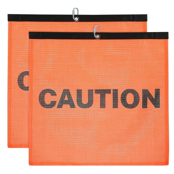 Uxcell orange Safety Flags for Trucks, 18x18" Warning Safety Flag with Buckle High Visibility 2 Pack