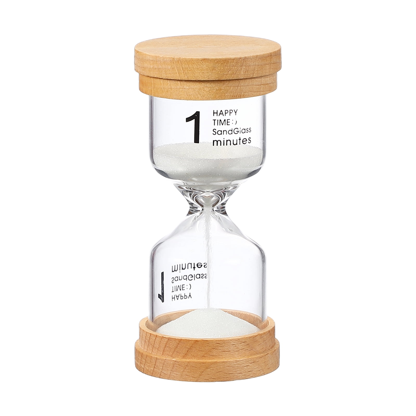 Uxcell1 Minute Sand Timer, Wooden Sand Watch High Glass Sandglass Timer ...