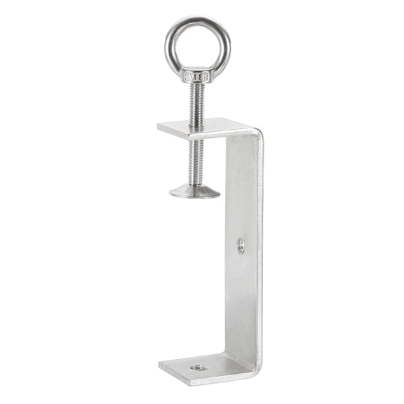 Uxcell2 Pcs 304 Stainless Steel C Clamps 75mm Square Mini Tiger Clamp Adjustable Heavy Duty Metal U Clip with Butterfly Screws for Woodworking Welding Mounting, Silver