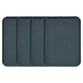 thumbnail image 1 of Uxcell4Pcs Plastic Serving Trays, 12.2 x 8.7 Inch Rectangle Food Trays Serving Cafeteria Trays for Kitchen Restaurant Coffee Fruit Burger Lunch Dessert, Black, 1 of 6
