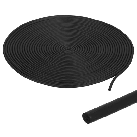 UxcellFoam Rubber Weather Seal Strip, 0.08" 30Ft EPDM Rubber Weather Stripping for Sealing Gaps Joints Crack Filling DIY Gasket, Black