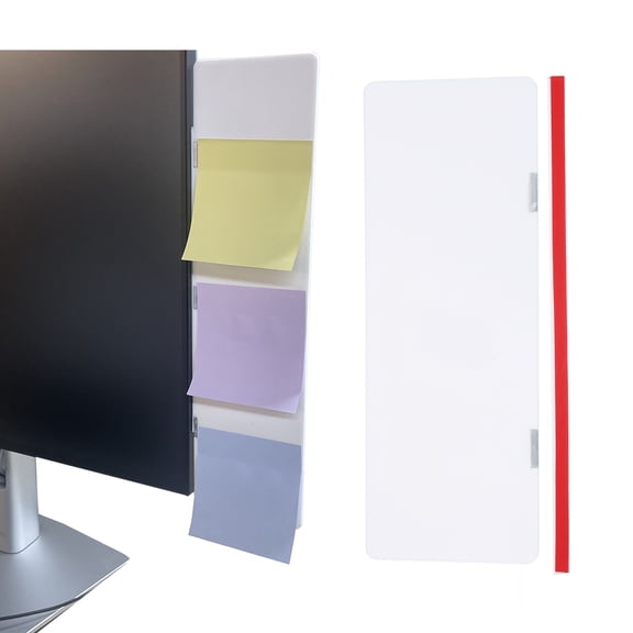 UxcellMonitor Memo Board, 7.5" White Magnetic Sticky Note Holder Side Note Attachment Computer Accessories for Home Office Computer Monitor Screen
