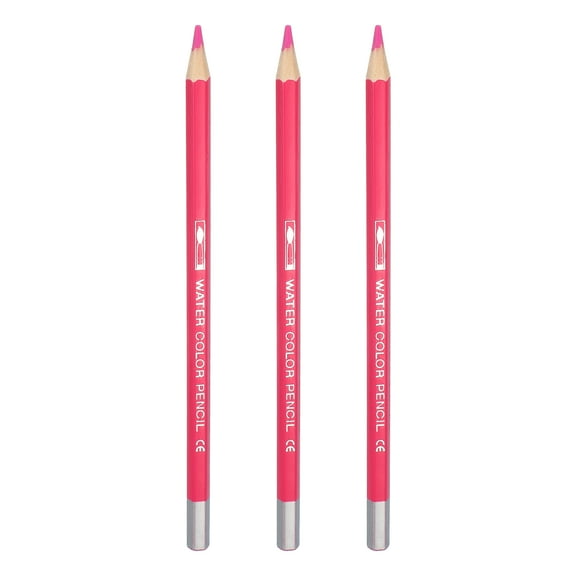 Uxcll Watercolor Pencils, Pink Color Pencil Set Sketch Coloring Drawing Colored Pencils Bulk Artist Drawing Supplies for Adult Coloring Book Blending, 3 Pcs
