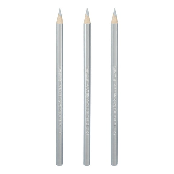 Uxcll Watercolor Pencils, Silver Color Pencil Set Sketch Coloring Drawing Colored Pencils Bulk Artist Drawing Supplies for Adult Coloring Book Blending, 3 Pcs