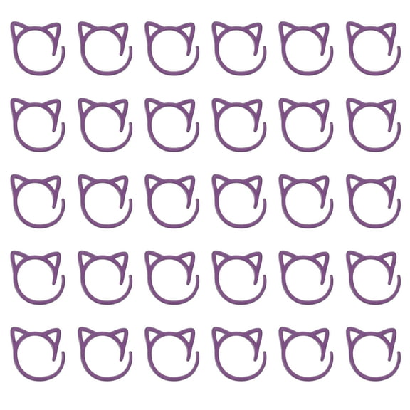Uxell 30Pcs Stitch Marker, Cat Metal Stitch Markers for Crocheting, Violet