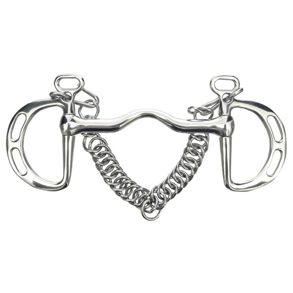 Jeffers Equine Kimberwick Uxeter D Ring Horse Bit, 5" - Stainless Steel Equestrian Tack for English & Western Riding, Durable & Adjustable Horse Training Equipment, Riding Gear Accessories