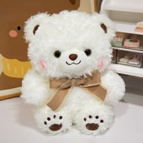 Uxgjfwu 11-Inch Cute Bear Doll, Bow Tie Plush Animal Toy, Soft Stuffed Bear, Sleep Companion Gift, Comfort Toy