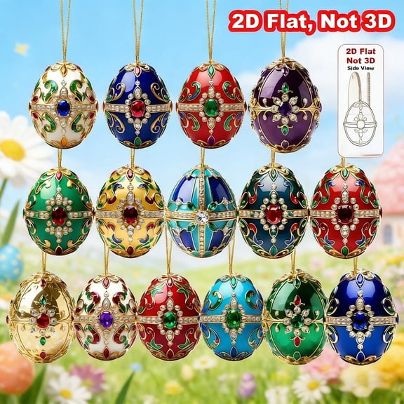 Uxgjfwu 18 Piece Easter Bunny Egg Hanging Ornament, 2D Flat Wooden Pendant for Car and Backpack, Spring Holiday Decoration, Bulk Set for Party, Gift