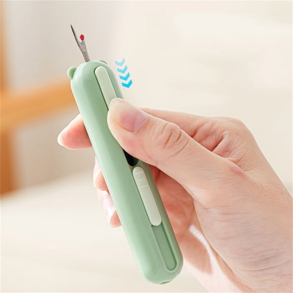 Uxgjfwu 2 in 1 Needle Threader and Stitch Remover, Hand Sewing Tool for Easy Threading and Stretchy Removal, Sewing Accessory Kit for Home, Travel, Craft Projects