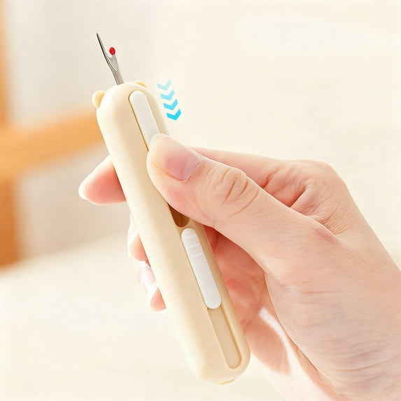 Uxgjfwu 2 in 1 Needle Threader and Stitch Remover, Hand Sewing Tool for Easy Threading and Stretchy Removal, Sewing Accessory Kit for Home, Travel, Craft Projects