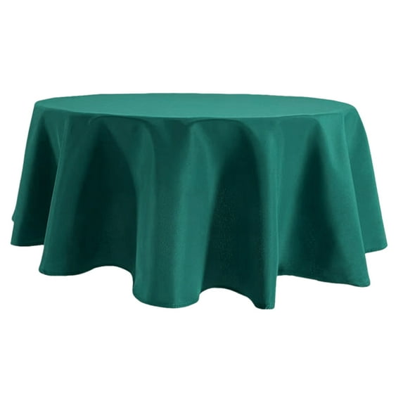 Uxgjfwu 60 Inch Round Tablecloth Polyester Fabric, Spill Resistant Washable Cover for Dining Restaurant Pub, 9 Color Options