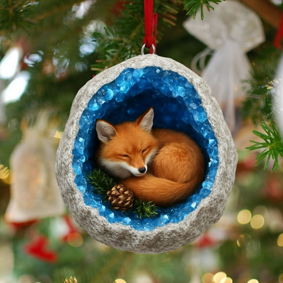 Uxgjfwu Acrylic Christmas Tree Ornaments, Transparent Holiday Decorations with Metal Hooks, Shatterproof Tree Decor for Indoor Decorating, Seasonal Display