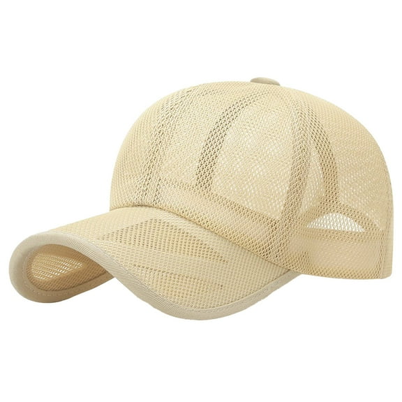 Uxgjfwu Adjustable Breathable Mesh Baseball Cap Unisex - Stretch Fit Sport Sun Hat for Running Hiking Fishing