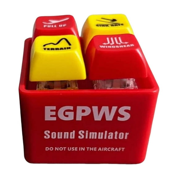 Uxgjfwu Aircraft Alarm Sound Simulator Keychain, Button Activated Siren Noise Maker for Novelty Prank Gifts