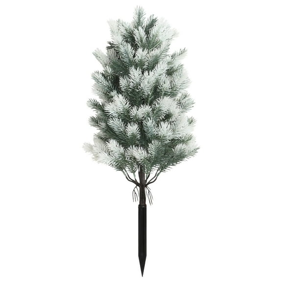 Uxgjfwu Artificial Cedar Topiary Trees 21.6" with Ground Spike, Outdoor Faux Potted Shrubs for Porch Garden Decor, UV Resistant Fake Plants