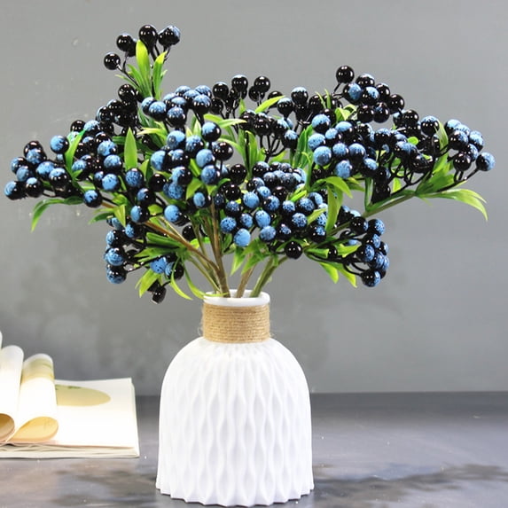 Uxgjfwu Artificial Red Berries Christmas Decoration Realistic Fruit for Bouquets Home Kitchen Decor