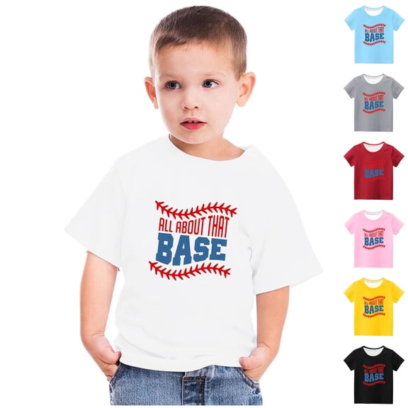 Uxgjfwu Baby Toddler Short Sleeve Graphic T-Shirt Shirts for Kids Girls and Boys T-Shirt Tee, Sizes 3-14