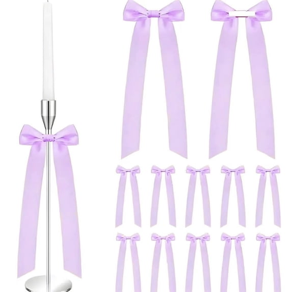 Uxgjfwu Ballet Style Ribbon Bow Decorations, 12 Piece Set for Cake Topper, Wine Bottle, Perfume, Gift Box Embellishment, Party Scene Shooting, Elegant Accents
