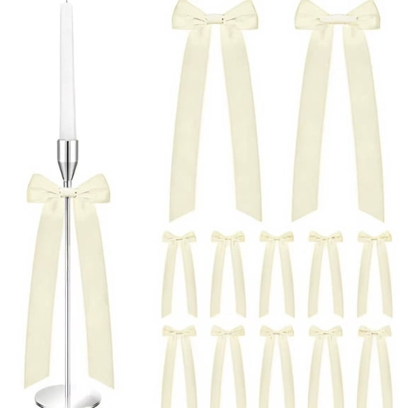 Uxgjfwu Ballet Style Ribbon Bow Decorations, 12 Piece Set for Cake Topper, Wine Bottle, Perfume, Gift Box Embellishment, Party Scene Shooting, Elegant Accents