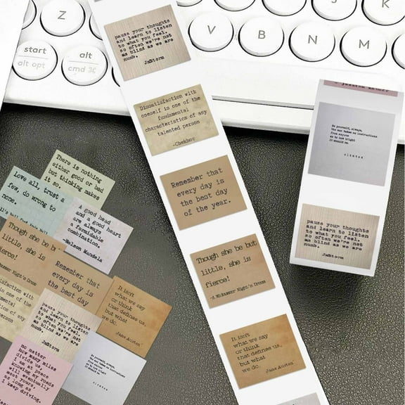 Uxgjfwu Bible Verse Stickers, Inspirational Roll of Religious Phrase Decals, Printable Scripture Material for Journaling, Decorative Envelope and Book Marking