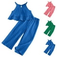 thumbnail image 1 of Uxgjfwu Big Girls Summer Clothing Sets Sleeveless Camisole Tops with Long Pants Sets Comfy Casual 2-piece Set, 1 of 4
