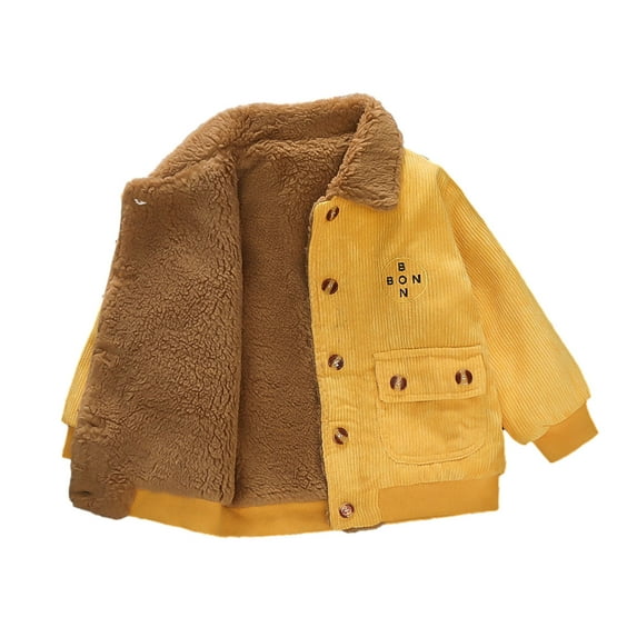 Uxgjfwu Boys Puffer Jacket Toddler Baby Boys Girls Thick Jacket Kids Fleece Lining Jacket Coat Outwear Suitable For 1-8 Years Old
