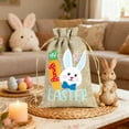 thumbnail image 1 of Uxgjfwu Bunny and Egg Design Gift Bag, Linen Drawstring Pouch for Easter Candy, Reusable Holiday Treat Bag for Party Favors, Spring Celebration, Festive Present Packaging, 1 of 6