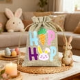 thumbnail image 1 of Uxgjfwu Bunny and Egg Design Gift Bag, Linen Drawstring Pouch for Easter Candy, Reusable Holiday Treat Bag for Party Favors, Spring Celebration, Festive Present Packaging, 1 of 6