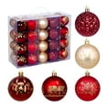 thumbnail image 1 of Uxgjfwu Christmas Ball Set 6cm 40 Pcs Dark Red Painted Electroplated Plastic Tree Ornaments for Holiday Decor, 1 of 6