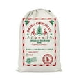 thumbnail image 1 of Uxgjfwu Christmas Drawstring Bag White Canvas Gift Storage Sack for Holiday Party Decorations Candy Wrapping Reusable Christmas Tree Present Bundling Pouch, 1 of 6