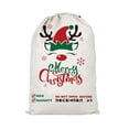 thumbnail image 1 of Uxgjfwu Christmas Drawstring Bag White Canvas Gift Storage Sack for Holiday Party Decorations Candy Wrapping Reusable Christmas Tree Present Bundling Pouch, 1 of 6