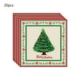 thumbnail image 1 of Uxgjfwu Christmas Paper Plates Cups Napkins Set Tree Themed Disposable Tableware for Holiday Party Gathering Celebration and Decorations (20PC Napkins), 1 of 6