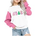 thumbnail image 1 of Uxgjfwu Christmas Sweatshirt for Girls Raglan Sleeve Crewneck Shirts Sweatshirt Kids Long Sleeve Shirts Big Girls Pullover Tops, 1 of 6