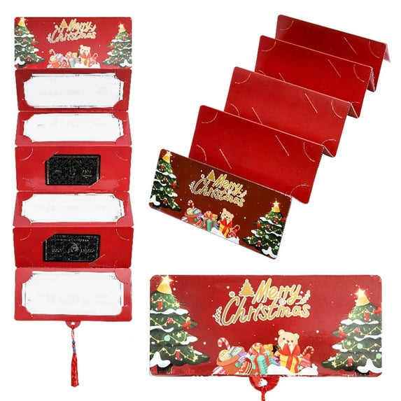 Uxgjfwu Christmas Themed Wallet Holiday Gift for Men Women Kids Festive Money Holder Party Favor Stocking Stuffer