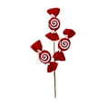 thumbnail image 1 of Uxgjfwu Christmas Tree Pick Red and White Striped Velvet Candy Lollipop Decoration for Holiday Tree Wreath and Home Festive Arrangements Indoor Outdoor Use (3PC), 1 of 6