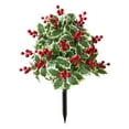 thumbnail image 1 of Uxgjfwu Christmas Yard Stakes, 2-Pack Outdoor Ground Insert Decor with Red Berries and Leaves, Simulation Plant for Garden Pathway, 1 of 8
