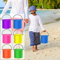 Uxgjfwu Collapsible Bucket Foldable, Portable Water Container for Camping, Multi-Use Outdoor Sink Tub with Carry Handle (Random)