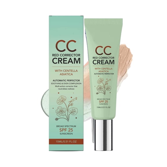 Uxgjfwu Color Correction Liquid, Skin Tone Balancing Treatment, Covering Facial Redness, Lightweight Texture, Waterproof Sweat Proof for Daily Makeup Base