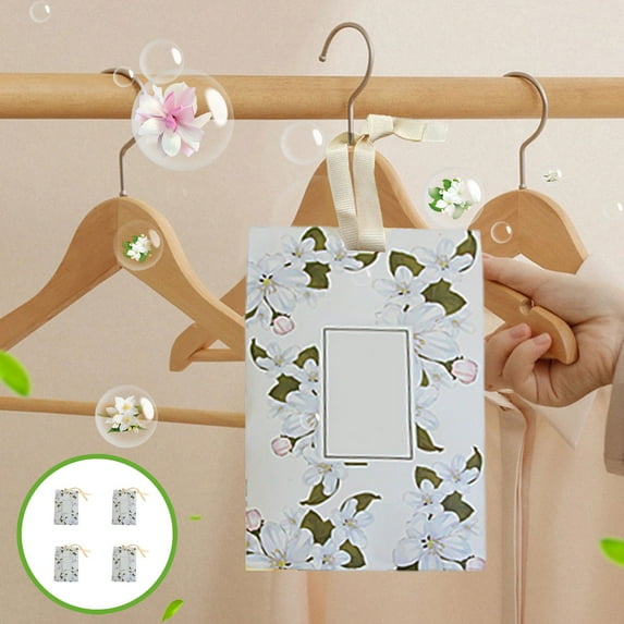 Uxgjfwu Deodorizing Sachets Aromatherapy Fragrance Bags Long Lasting 4 Pack for Car Wardrobe Clothes Fresh Scent Home Use
