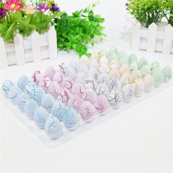 Uxgjfwu Dinosaur Hatching Eggs, 60 Pack Growing Toys in Water Game, Colorful Crack and Hunt Activity for Party, Educational Science Toy for Kids